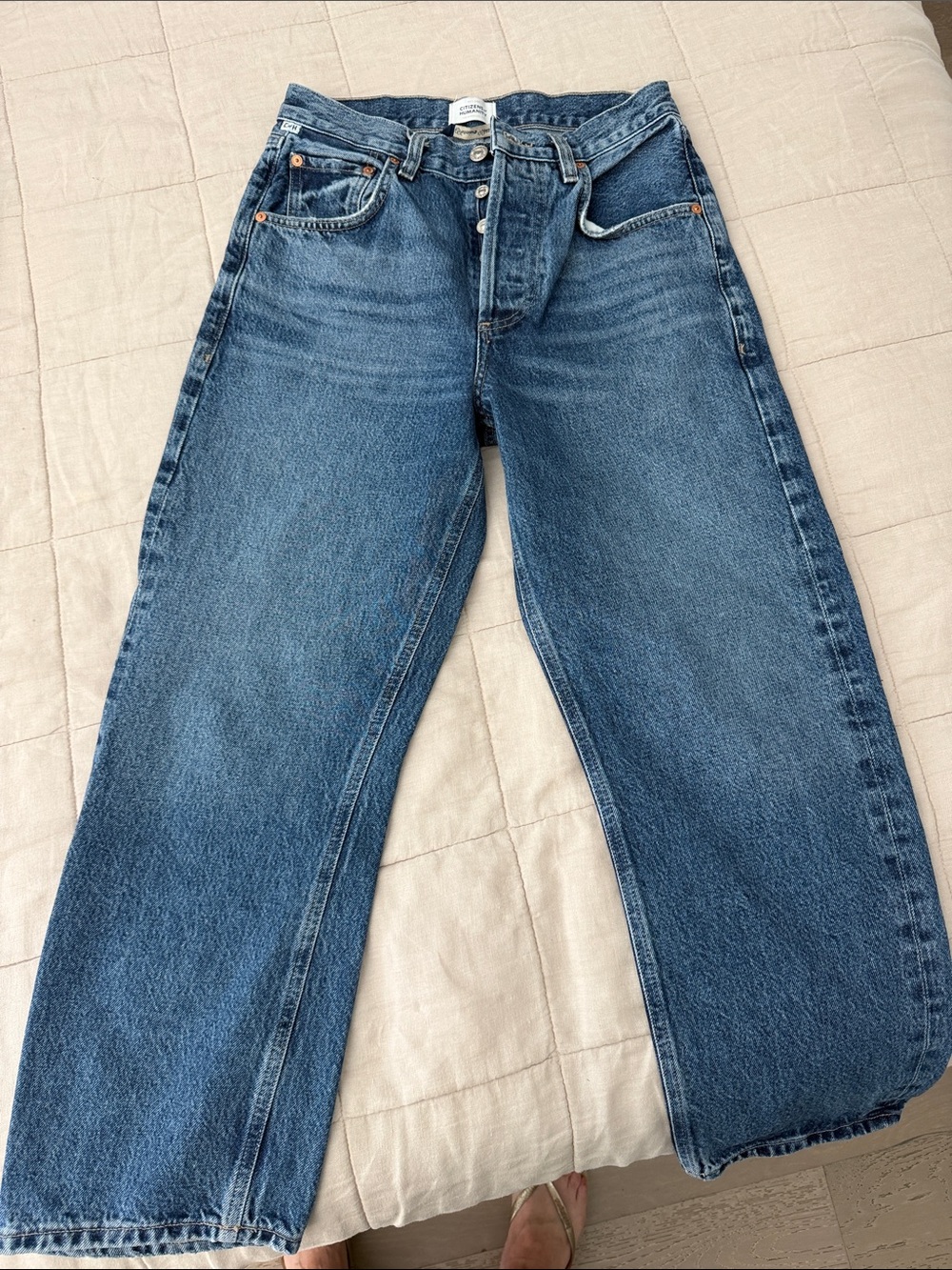 Citizens of Humanity Dahlia Cropped Blue Denim Jeans